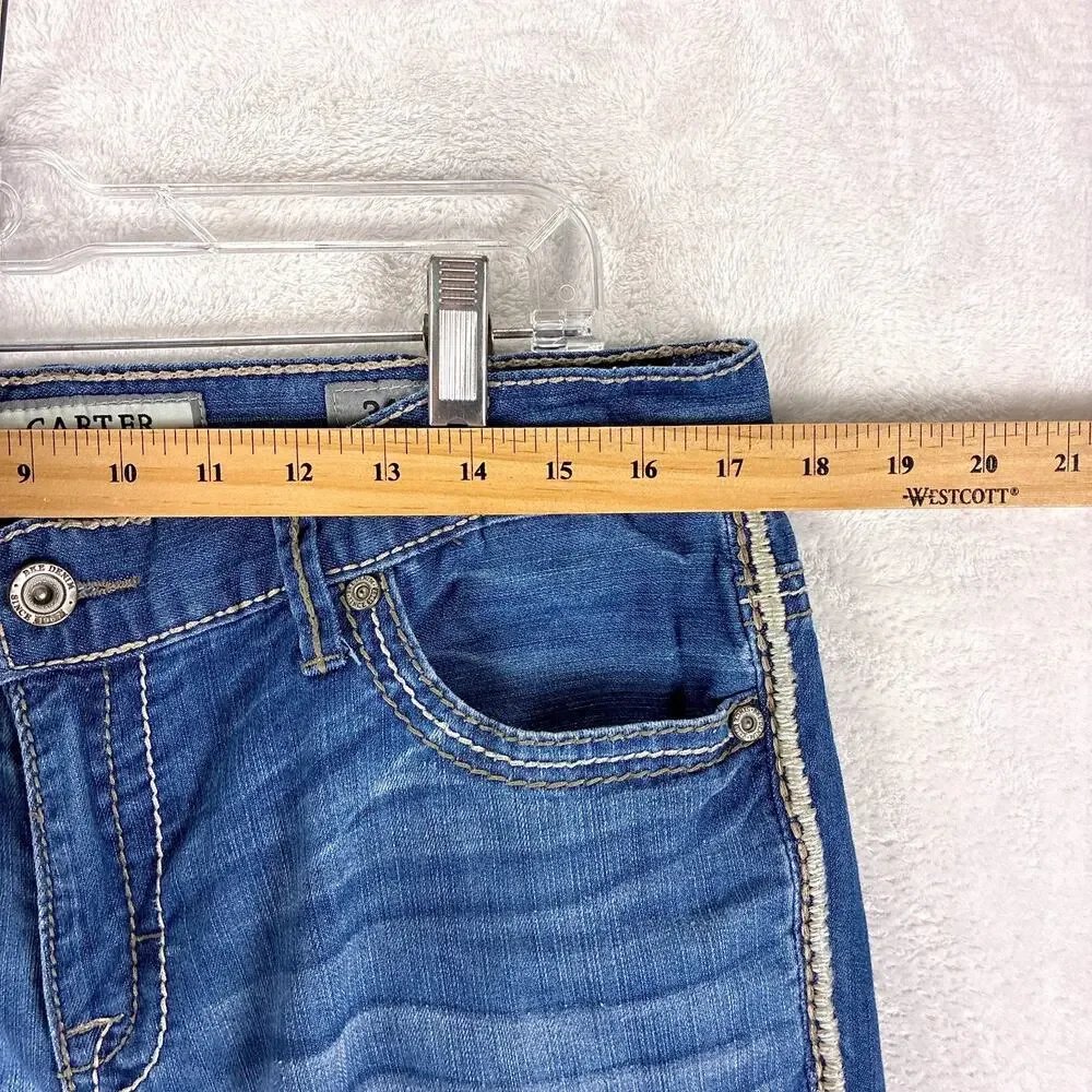 BKE Jeans Mens 34L Carter Faded Whiskered Stretch Western Cowboy Classic Y2K